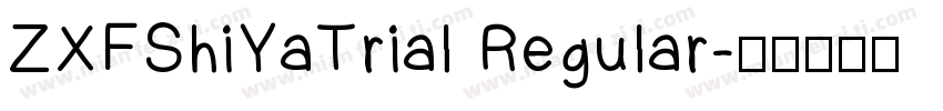 ZXFShiYaTrial Regular字体转换